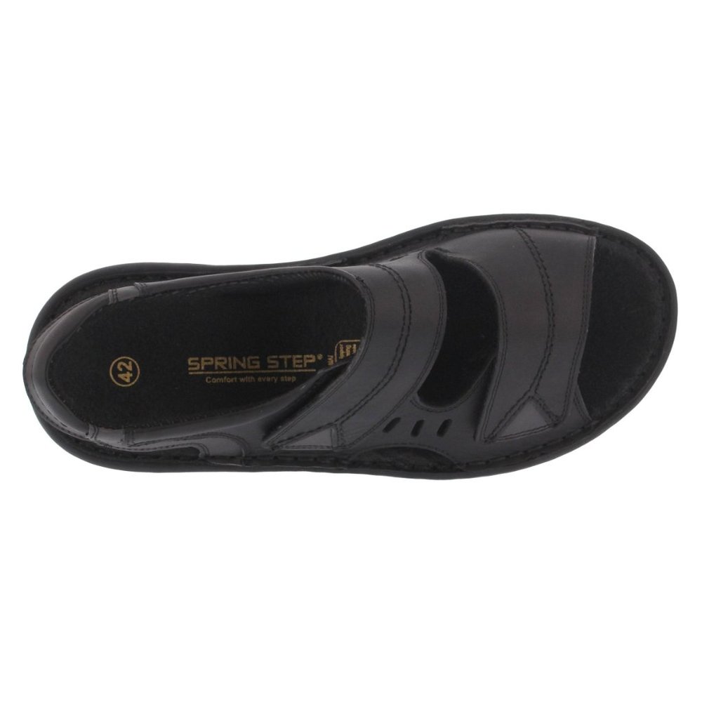 Spring Step Shoes Diro Men's Leather Slingback Sandals BLACK - Picture 6 of 7